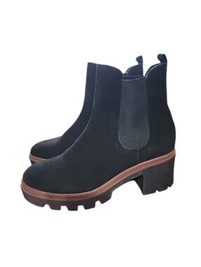 Antonio De Faria Black Suede Leather Chelsea Chukka Boots – Size 8